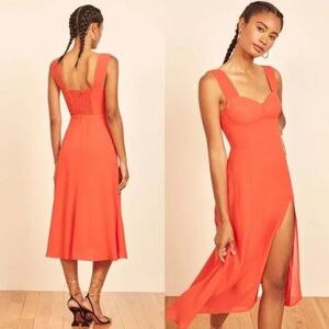 Reformation Fulton Midi Dress in Hot Day Size 0
